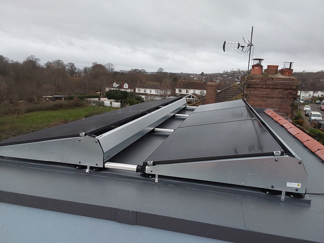 2.7kw solar panels on flat roof in Bristol