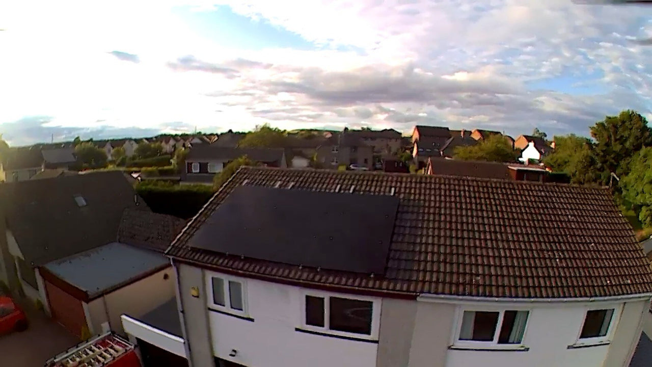 House with solar panels on the roof