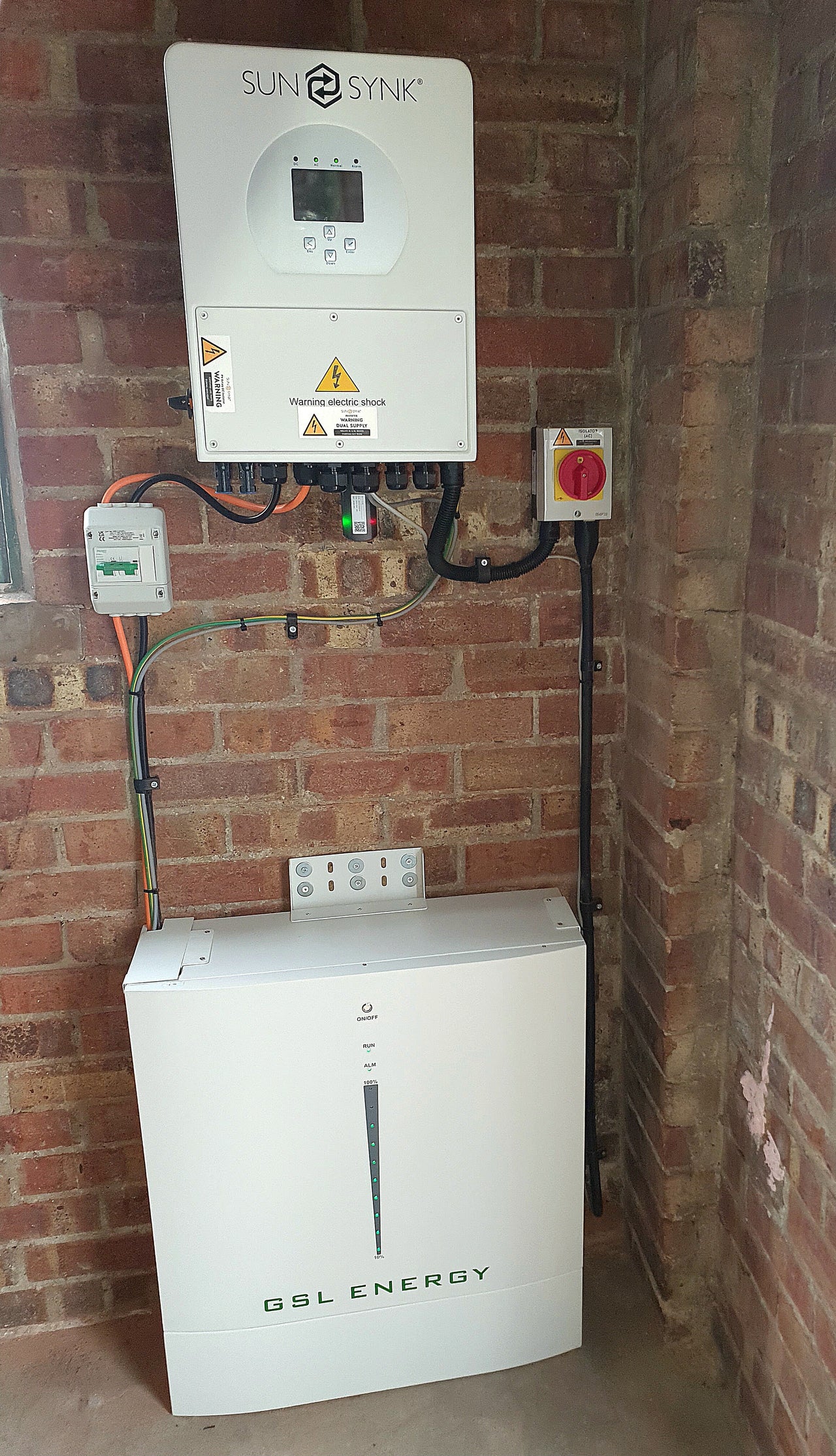 Fully Installed Package - Sunsynk 5kW Hybrid | Floor Mounted | Indoor | On/Off Grid | Ave £258/kW | Price shown is the 0% VAT price | Delivery included