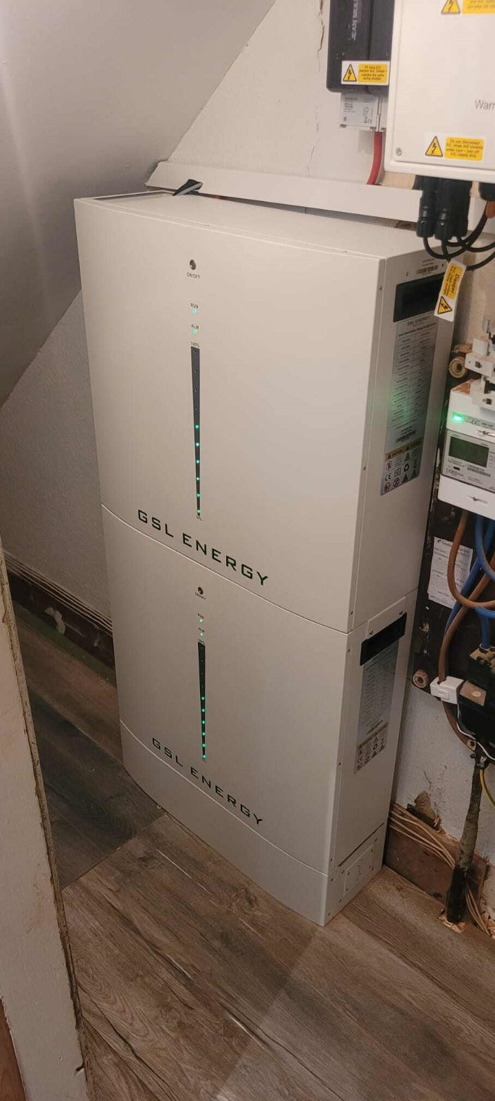 GSL Energy battery installation in a home setting