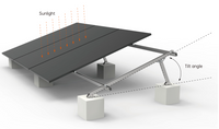 Thumbnail for Solar panel installation with tilt angle and sunlight direction