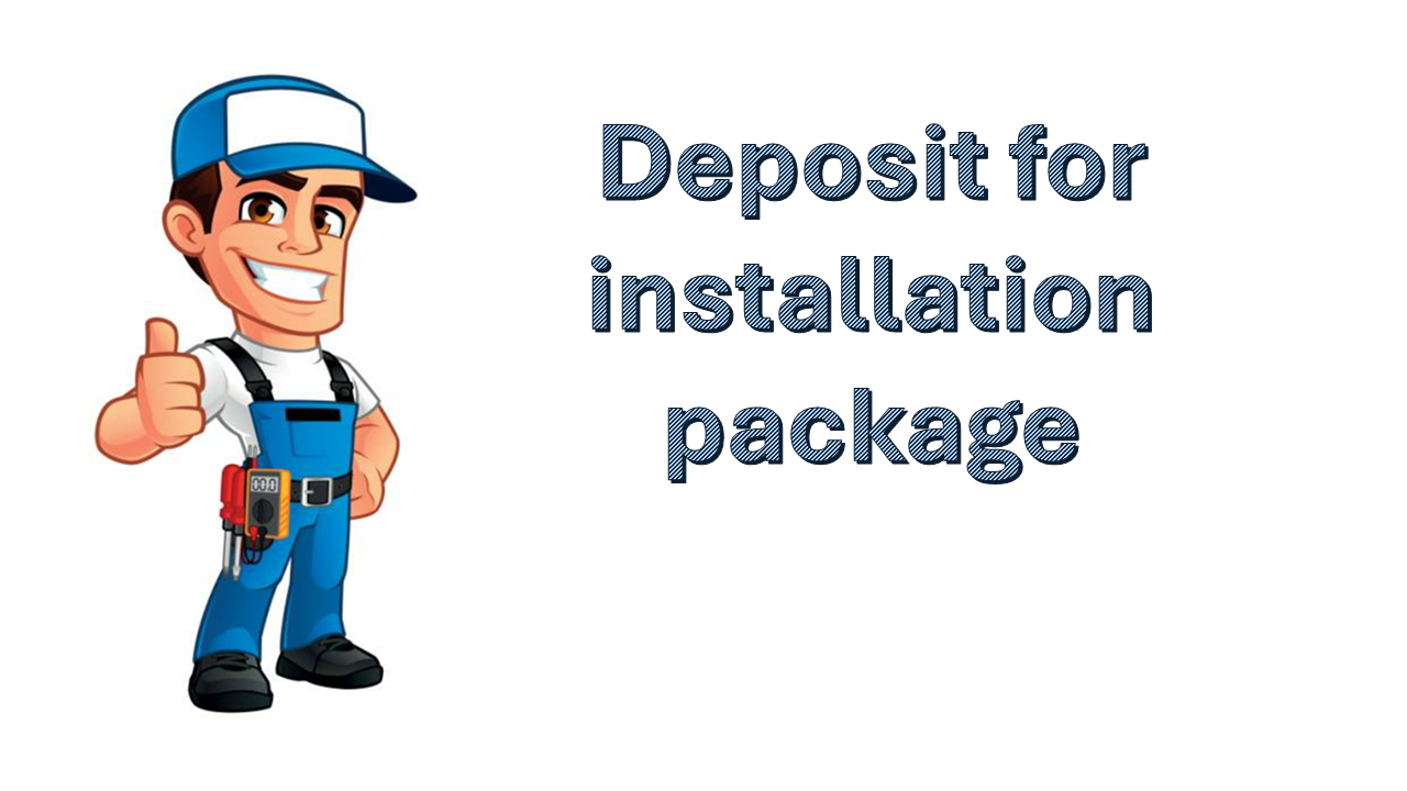 Deposit for battery storage installation package