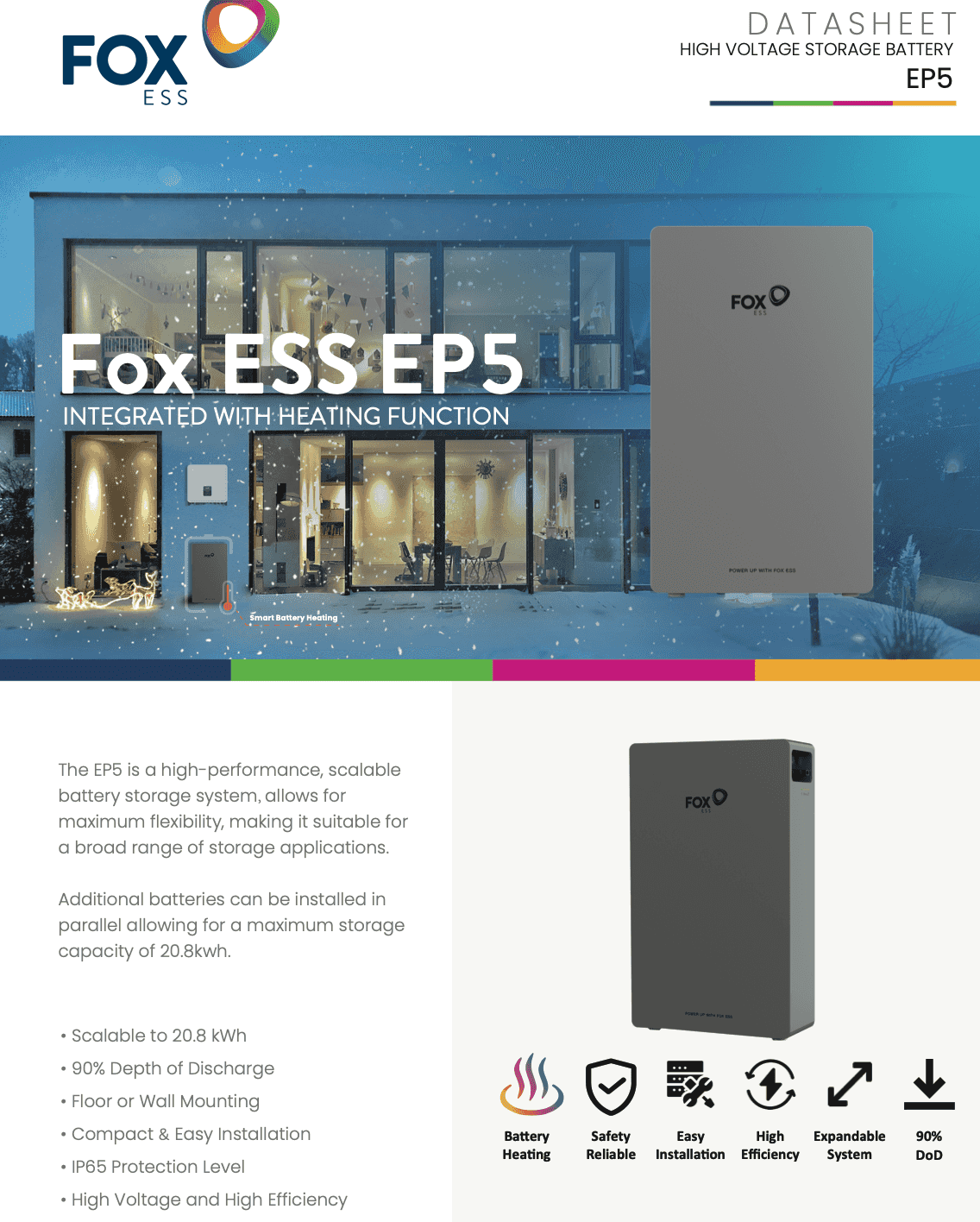 Fully Installed Packages - Fox 3.7-6kW Hybrids & EP5/11  IP65 battery  Options | Floor/Wall Mounted | Outdoor | Heating Element | Ave £412/kW |  (0%VAT at checkout)