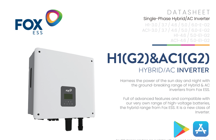 Fox H1 5.0kW G2 Hybrid with EP5 Battery