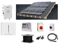 Thumbnail for Complete On or Off Grid Sunsynk 5kW kit: 10 panel 4.4kW solar & 10.24kWh battery storage with choice of panels £5,039 +VAT
