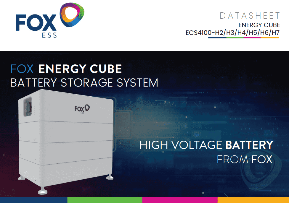 Fox Energy Cube HV ECM4100 V2, 12.09kWh 1x Master 2x Slave