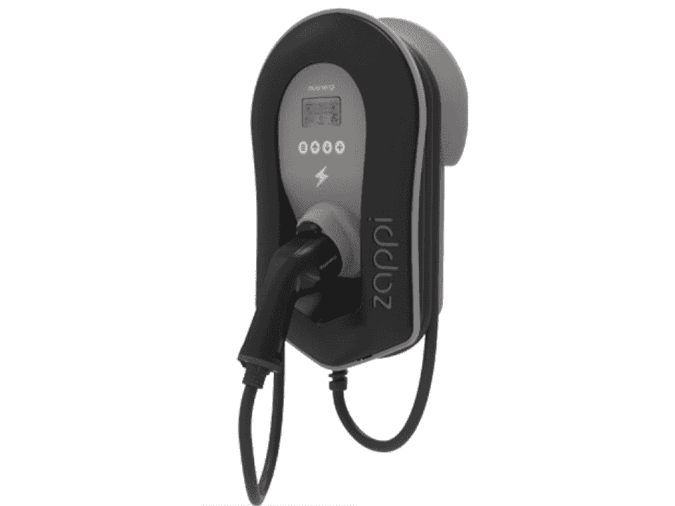 Zappi V2.1 Eco-smart EV Charge Point (inbuilt Wifi) 22kW 3PH Type 2 Tethered Black